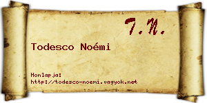 Todesco Noémi névjegykártya